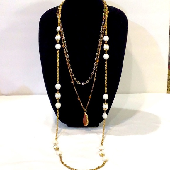 Three beautiful vintage long necklaces EUC - Picture 1 of 6
